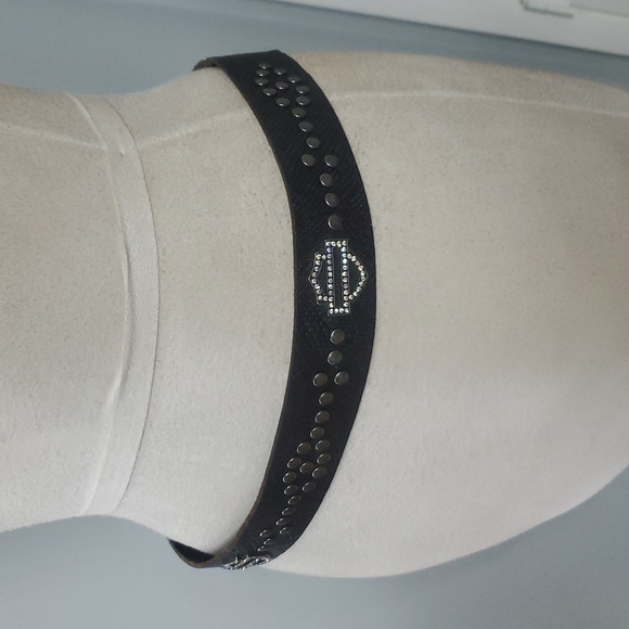 HARLEY DAVIDSON STUDDED SNAKE BELT BLINGED OUT SIZE SMALL 37\